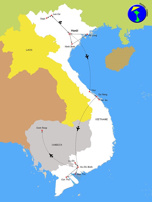 circutio de vietnam camboja em 3 semanas 21 dias