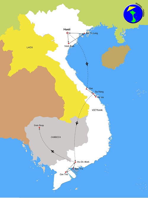 vietname e extensao ao camboja em 15 dias e 14 noites moii
