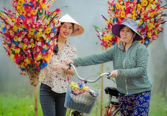 vila de flores de papel thanh tien hue vietname viagem