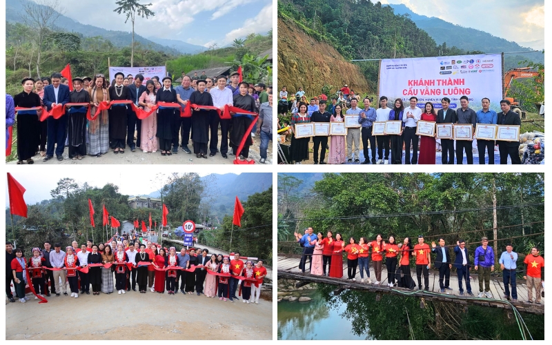 Cerimónia de inauguração de duas pontes em Ha Giang